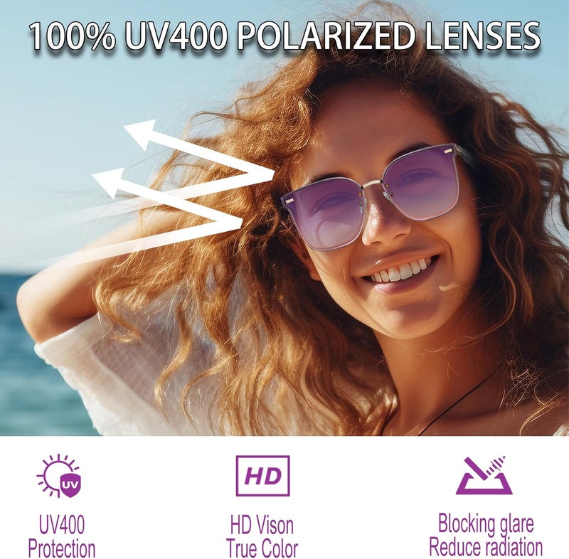 Dormiro Smart Glasses for Women IPX7 Waterproof AI Glasses with Translator 150+ Language Bluetooth Glasses with Speaker,Open Ear Headphones,Touch Control Smart Sunglasses - Image 2